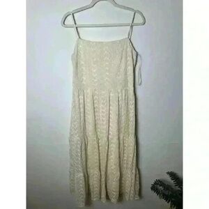 Altard State White Flowy Midi Dress Size‎ Large